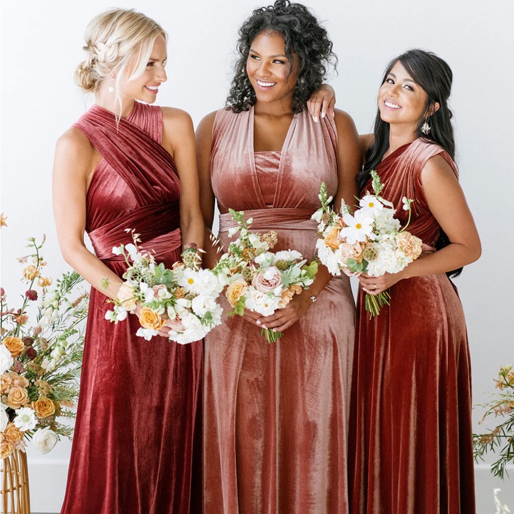 Revelry Micah Convertible Velvet Dress in Burgundy